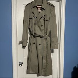 Clipper Mist Londontown Corp men’s 42 long 42L tan trench coat overcoat fall
